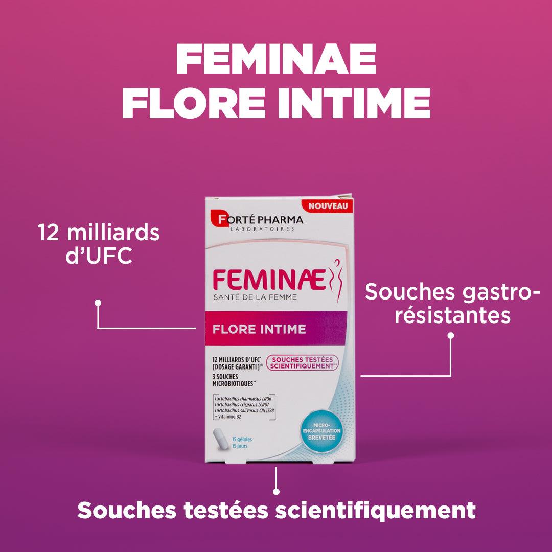 Feminae Flore Intime : 12 Milliards d’UFC, Souches gastrorésistantes, Souches testées scientifiquement