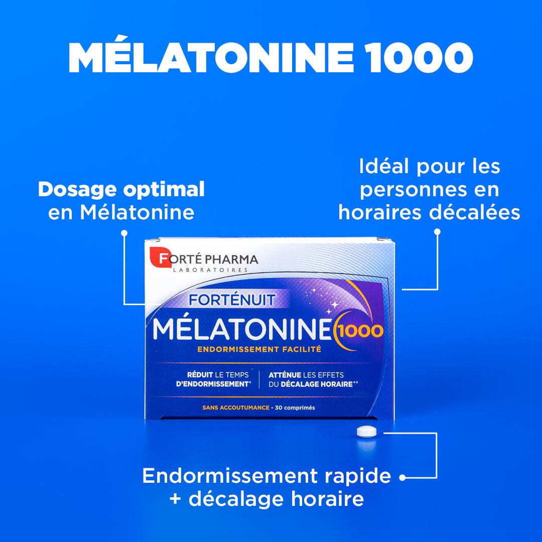 Mélatonine 1000 : Dosage optimal en mélatonine, Idéal pour les personnes en horaires décalés