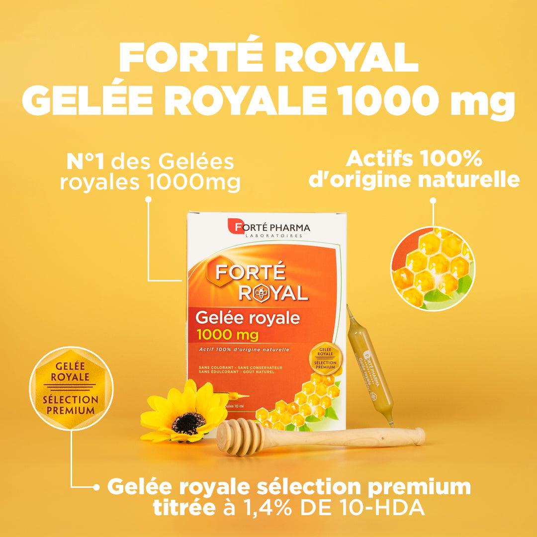 Forté Royal Gelée Royale 1000 mg : N°1 des gelées royales 1000 mg, Actifs 100 % d’origine naturelle