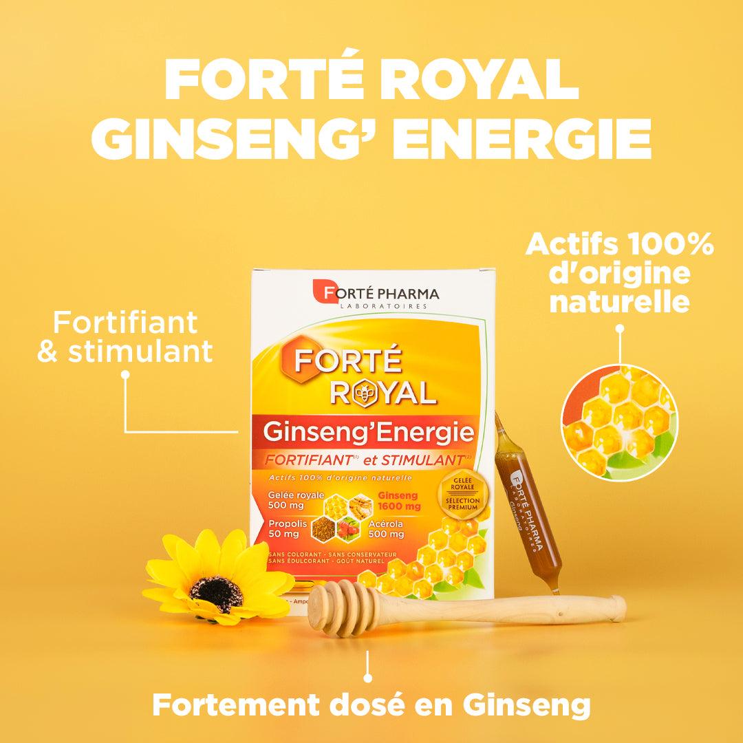 Forté Royal Ginseng Énergie : Fortifiant & stimulant, Actifs 100 % d’origine naturelle