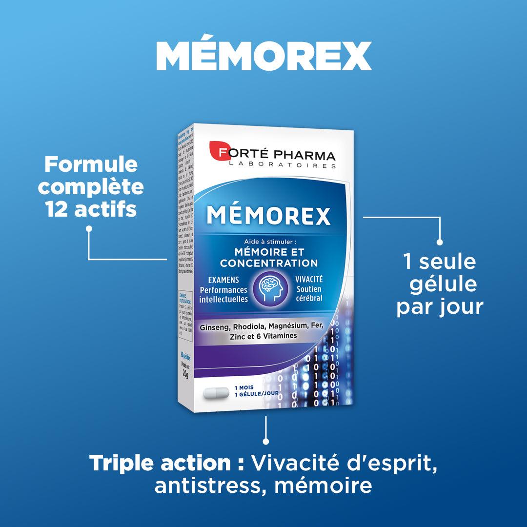 Mémorex : Formule complète 12 actifs, 1 seule gélule par jour