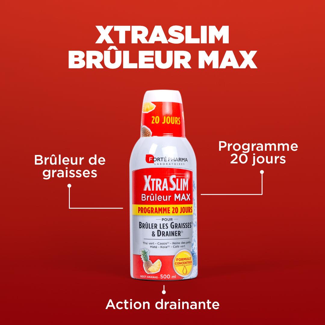 Xtraslim Brûleur Max : Brûleur de graisses, programme 20 jours, Action drainante