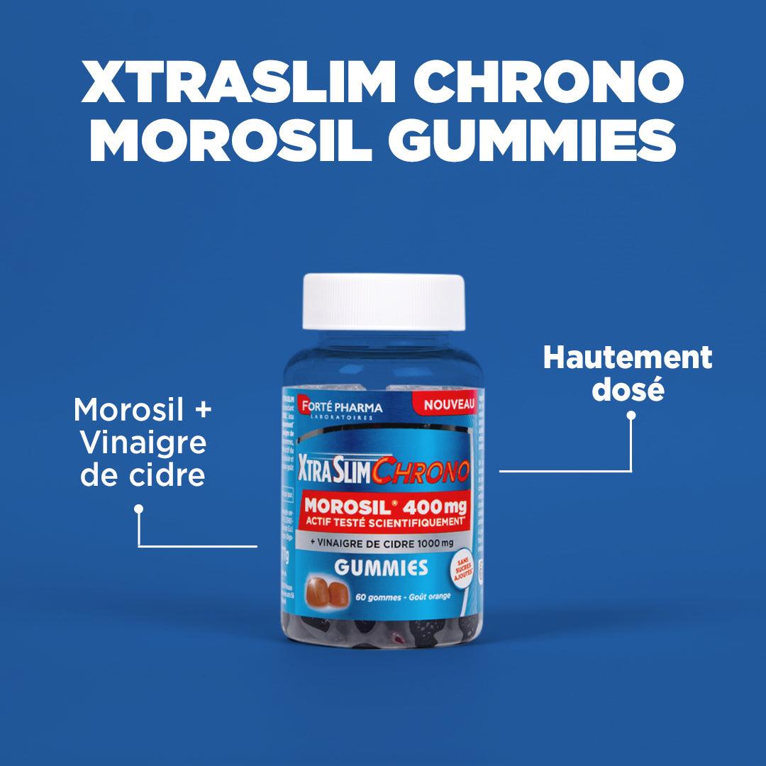 Xtraslim Chrono Morosil Gummies : Morosil + Vinaigre de cidre, Hautement dosé