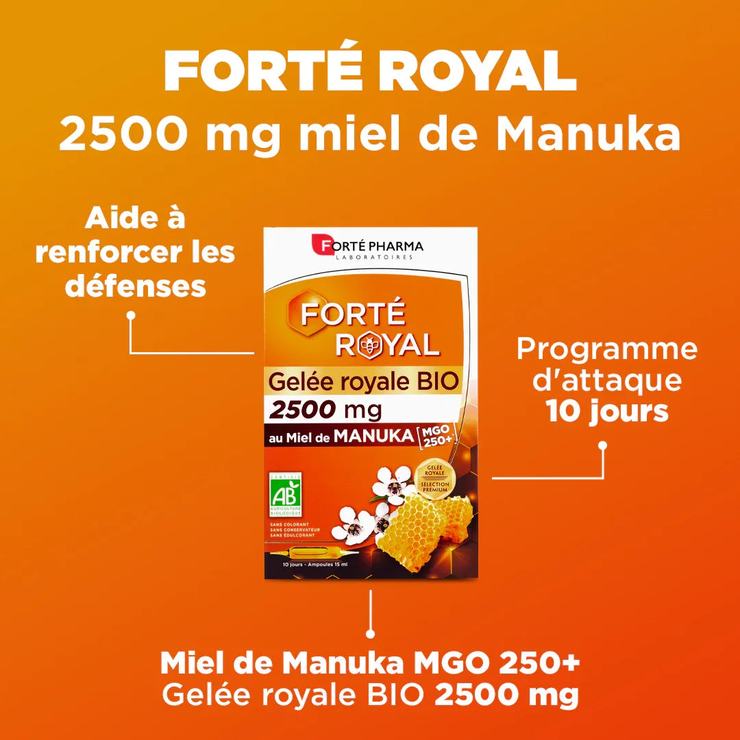Gelée Royale 2500 mg au miel de Manuka - Forté Pharma - Gelée Royale 2500 mg au miel de Manuka - Default Title