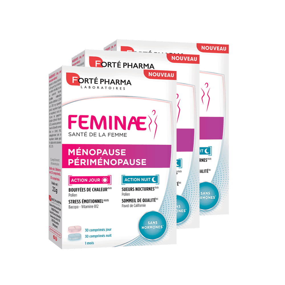 Lot de 3 Feminae Ménopause Périménopause - Forté Pharma - Lot de 3 Feminae Ménopause Périménopause - Default Title
