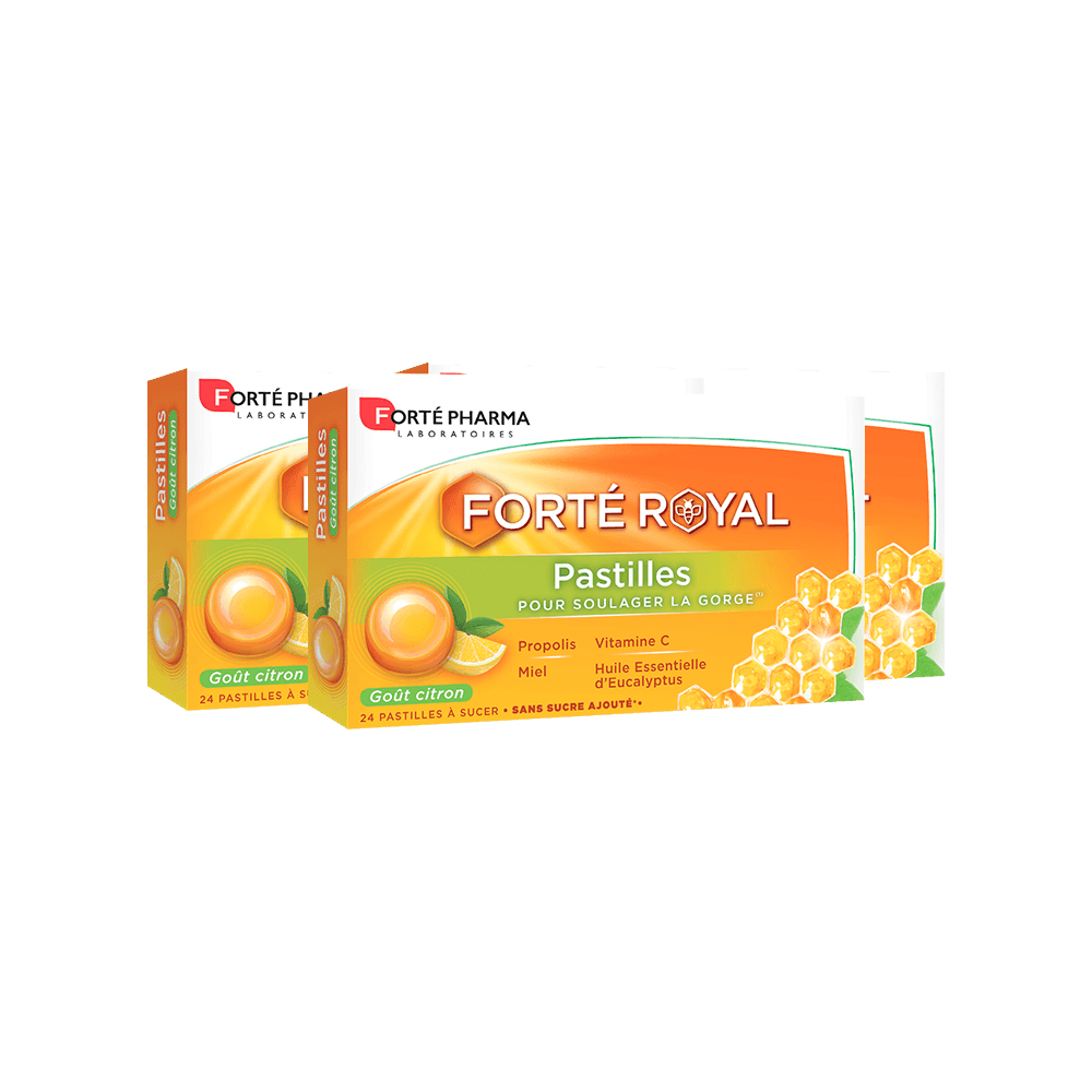Lot de 3 Forté Royal Pastilles Citron - Forté Pharma