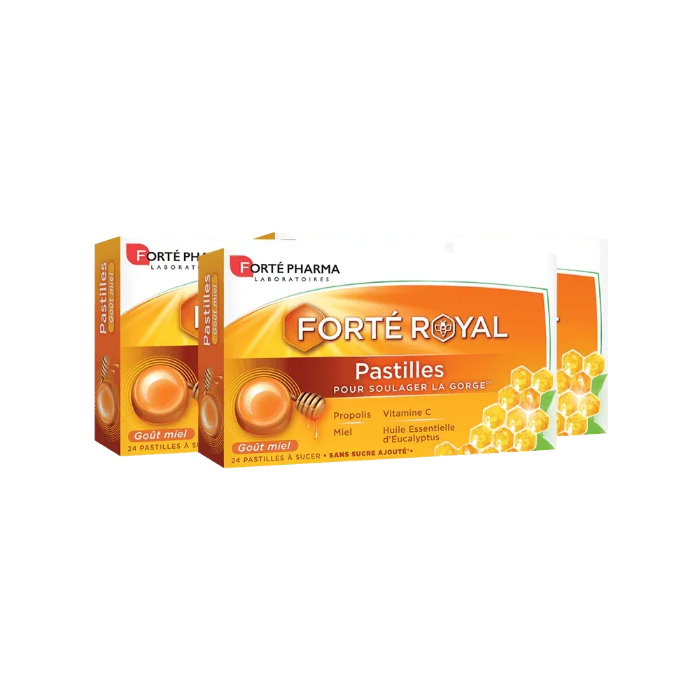 Lot de 3 Forté Royal Pastilles Miel - Forté Pharma - Lot de 3 Forté Royal Pastilles Miel - Default Title