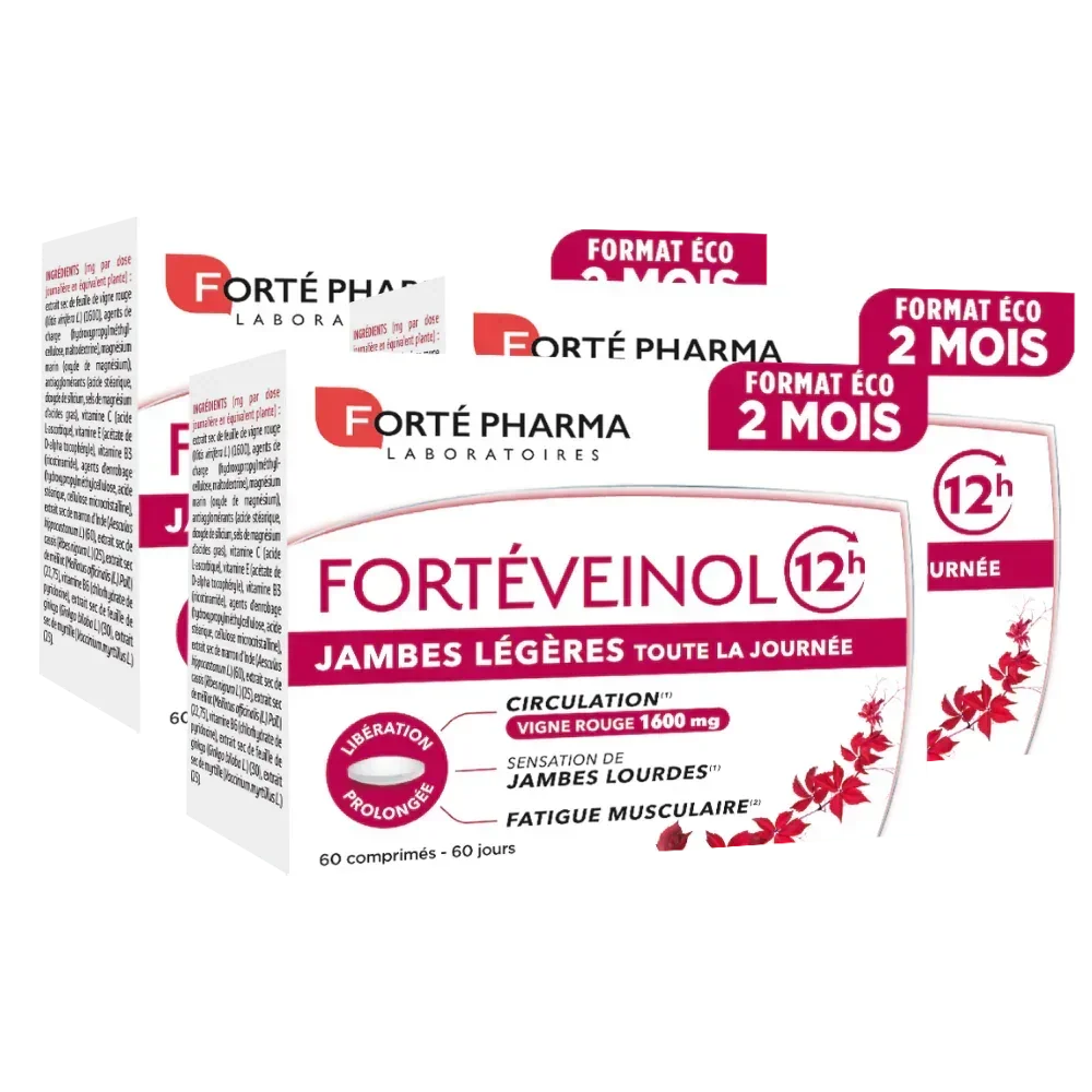 FortéVeinol 12h 2 mois lot de 3