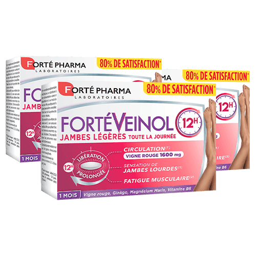 Lot de 3 FortéVeinol 12h 2 mois - Forté Pharma