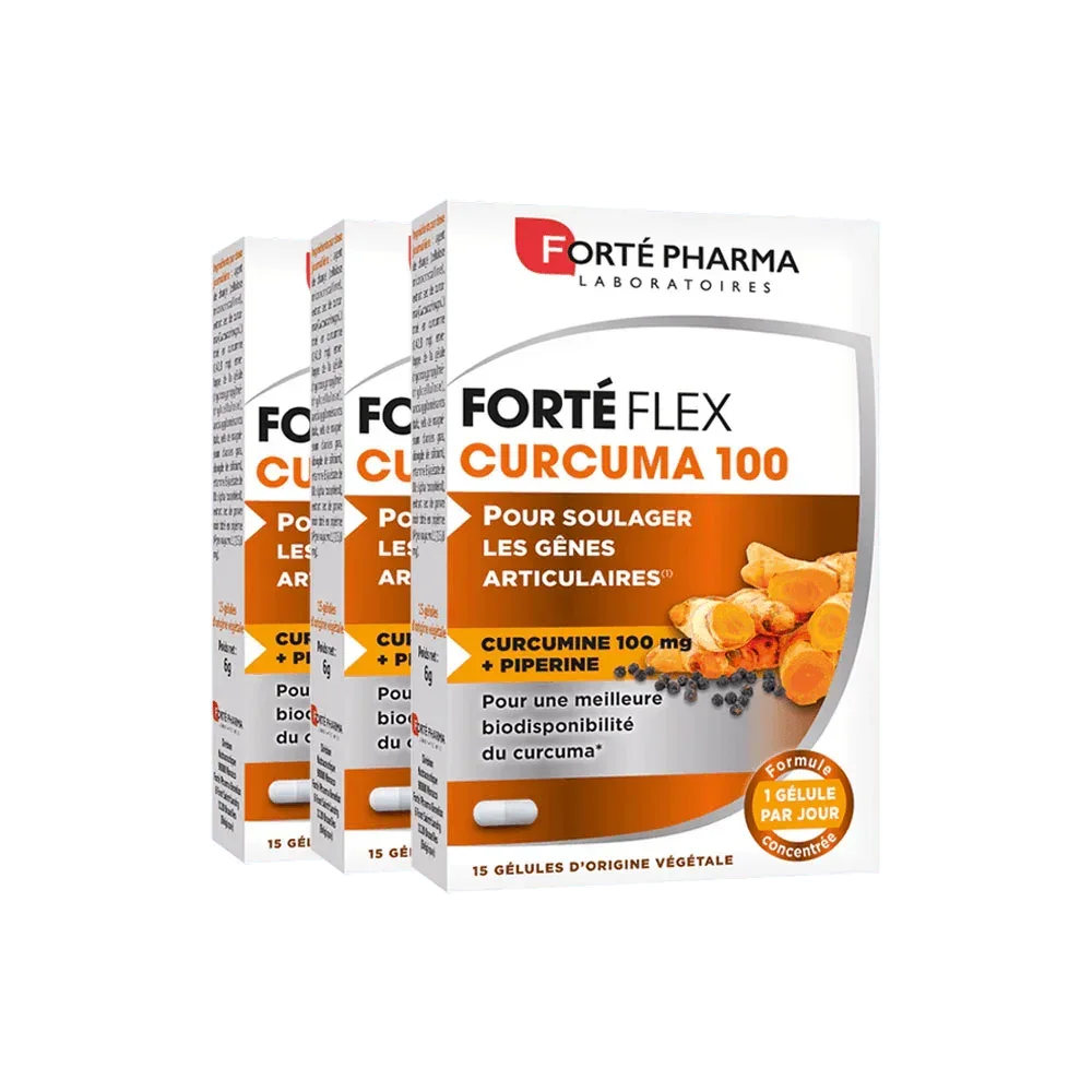 Lot de 3 Forté Flex Curcuma 100 - Forté Pharma - Lot de 3 Forté Flex Curcuma 100 - Default Title