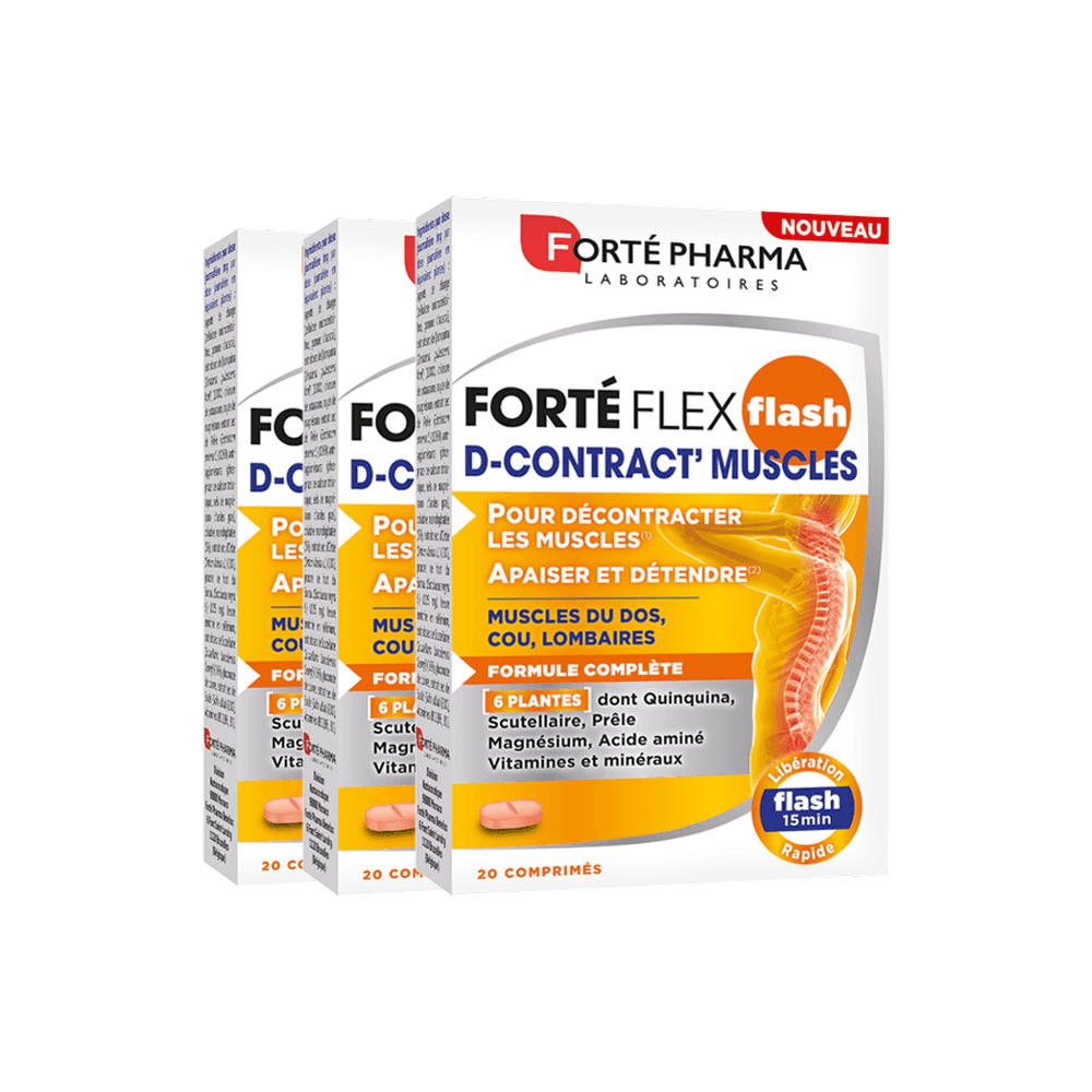 Lot de 3 Forté Flex Flash D-Contract' Muscles - Forté Pharma