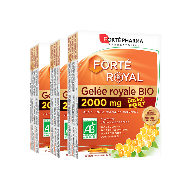 Lot de 3 Forté Royal Gelée Royale BIO 2000mg - Forté Pharma