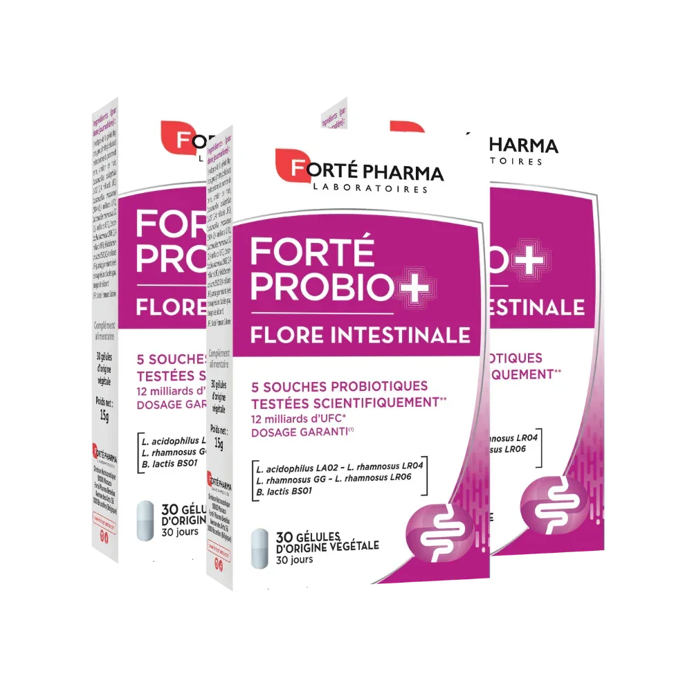 Lot de 3 FORTÉPROBIO+ Flore Intestinale