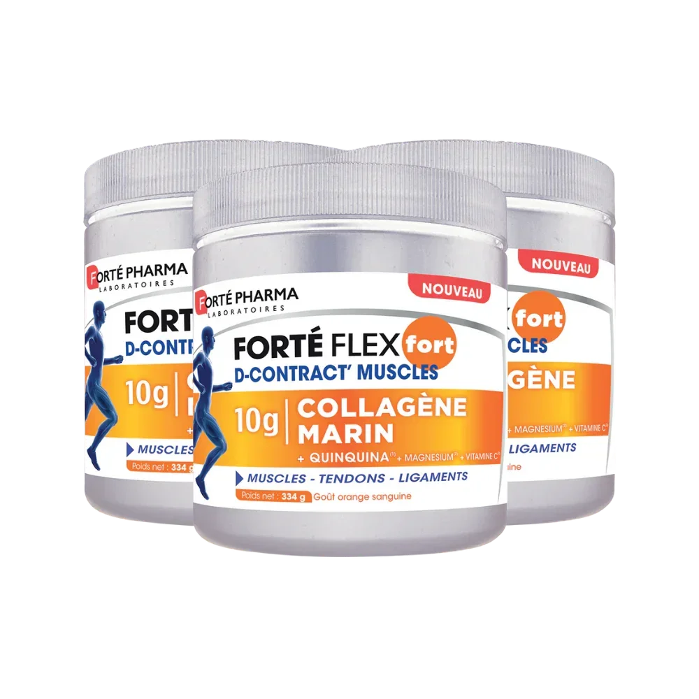Lot de 3 Forté Flex Fort D-Contract Muscles Collagène