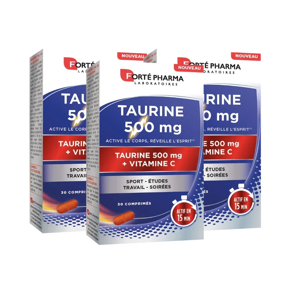 Lot de 3 Taurine 500 mg