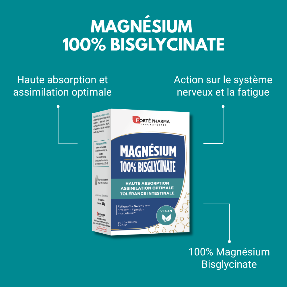 Magnésium 100% bisglycinate attributs