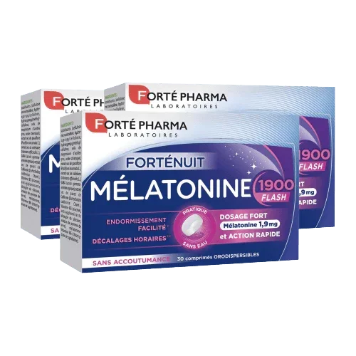 Lot de 3 Mélatonine 1900 Flash - Forté Pharma - Lot de 3 Mélatonine 1900 Flash - Default Title