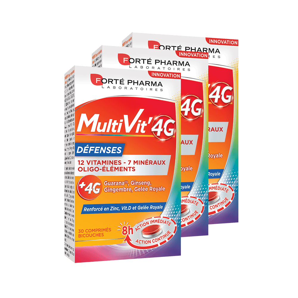 Lot de 3 MultiVit'4G Défenses - Forté Pharma