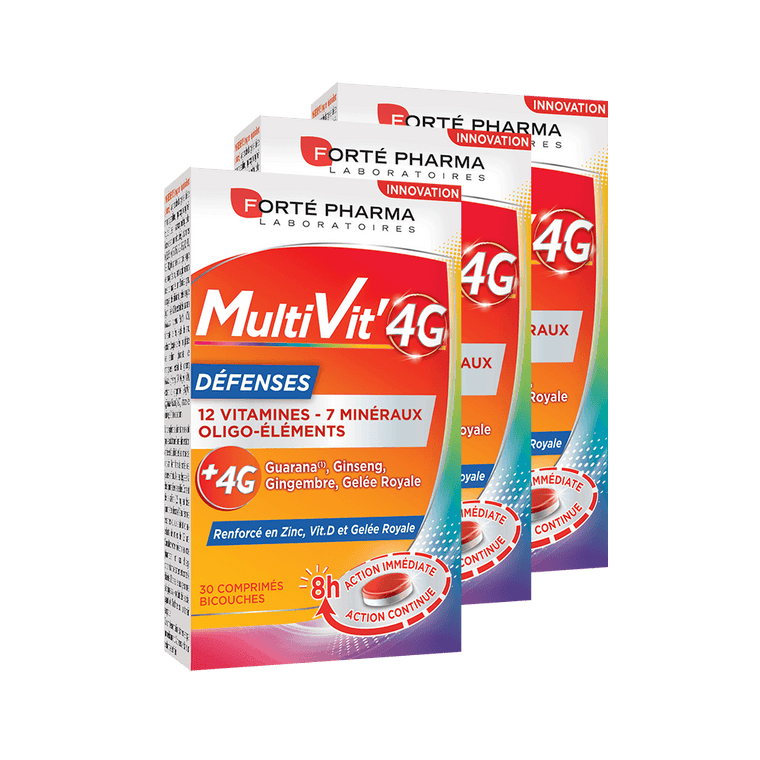 Lot de 3 MultiVit'4G Défenses - Forté Pharma