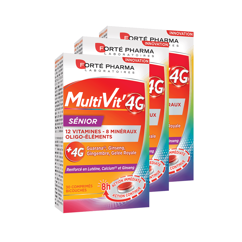 Lot de 3 MultiVit'4G Sénior - Forté Pharma