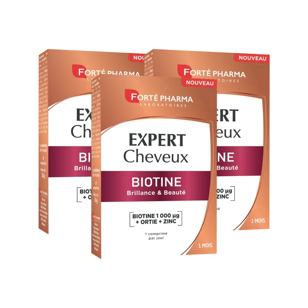 Lot de 3 Expert Cheveux Biotine