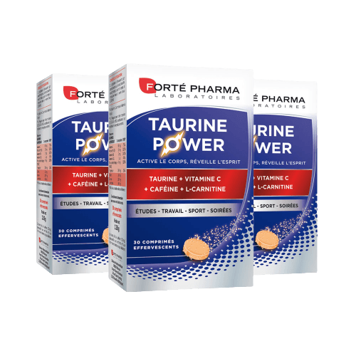 Lot de 3 Taurine Power 30 comprimés - Forté Pharma - Lot de 3 Taurine Power 30 comprimés - Default Title