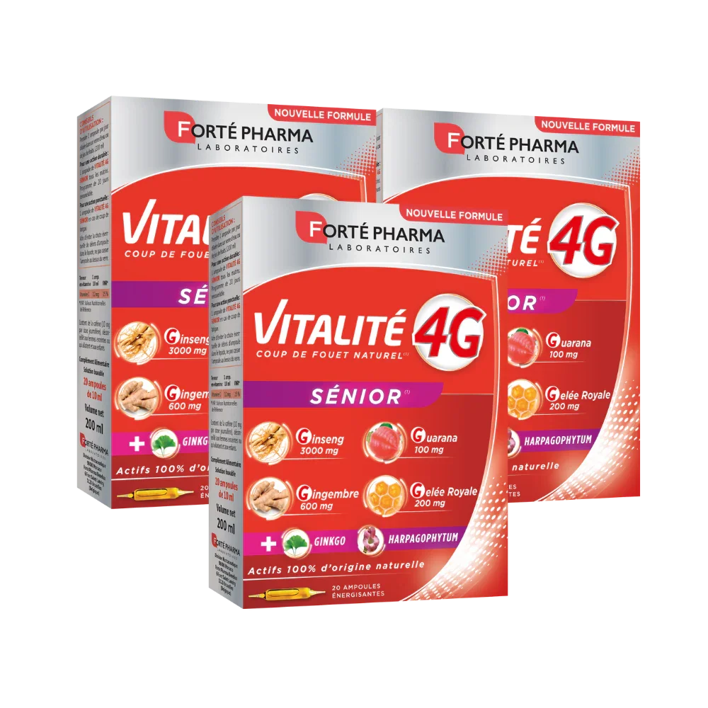 Lot de 3 Vitalité 4G Sénior - Forté Pharma - Lot de 3 Vitalité 4G Sénior - Default Title