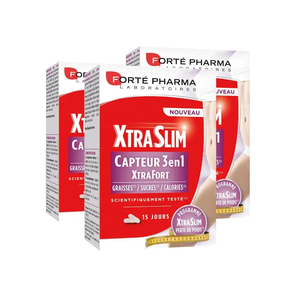 Lot de 3 XtraSlim Capteur 3 en 1 - Forté Pharma - Lot de 3 XtraSlim Capteur 3 en 1 - Default Title