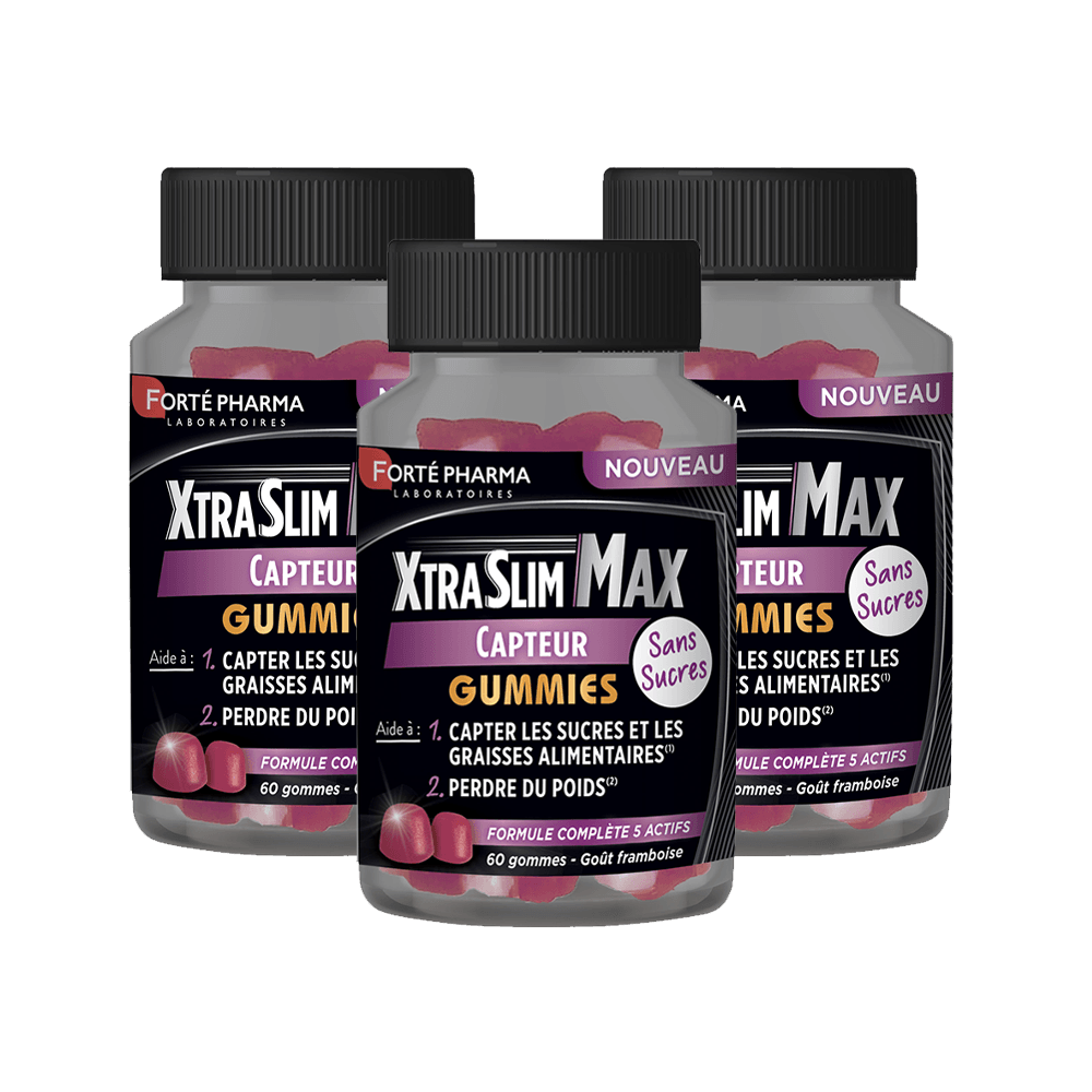 Lot de 3 XtraSlim Max Capteur Gummies - Forté Pharma