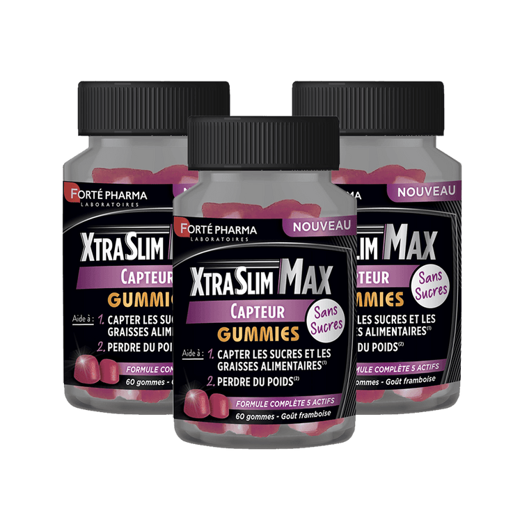 Lot de 3 XtraSlim Max Capteur Gummies - Forté Pharma