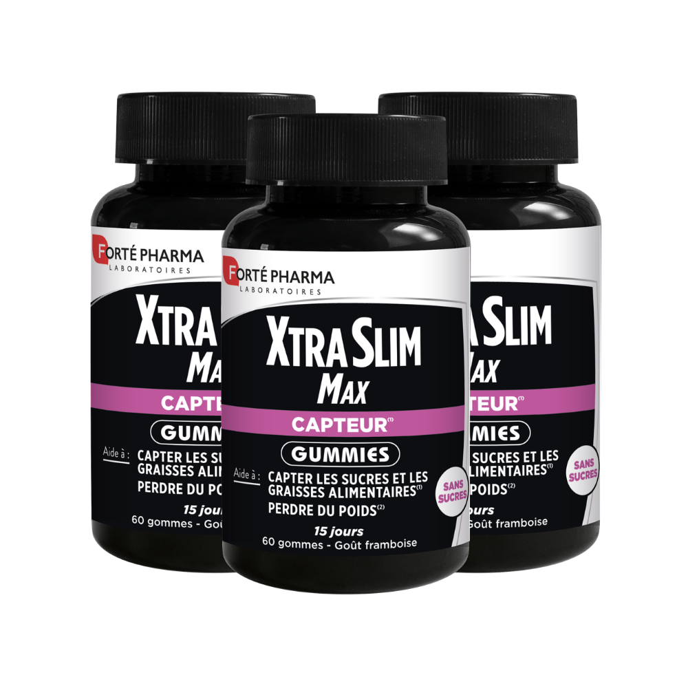 Lot de 3 XtraSlim Max Capteur Gummies - Forté Pharma