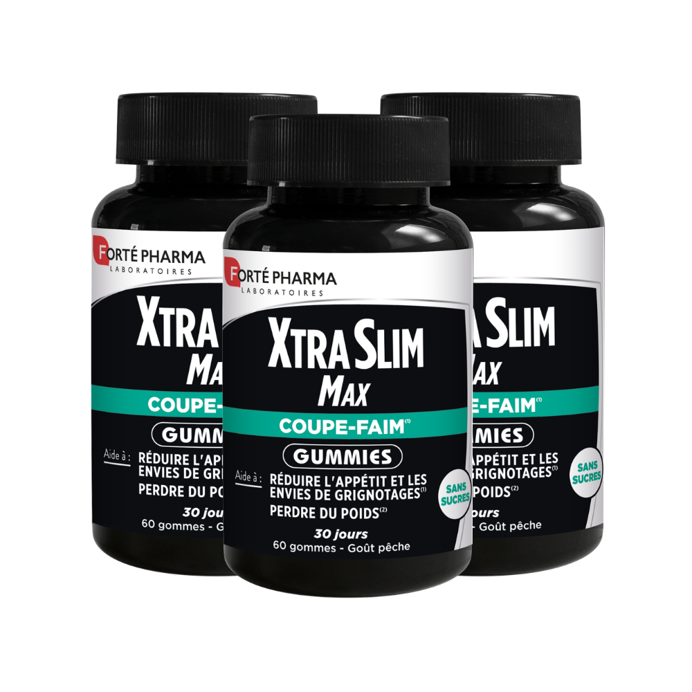 Lot de 3 XtraSlim Max Coupe-Faim Gummies - Forté Pharma