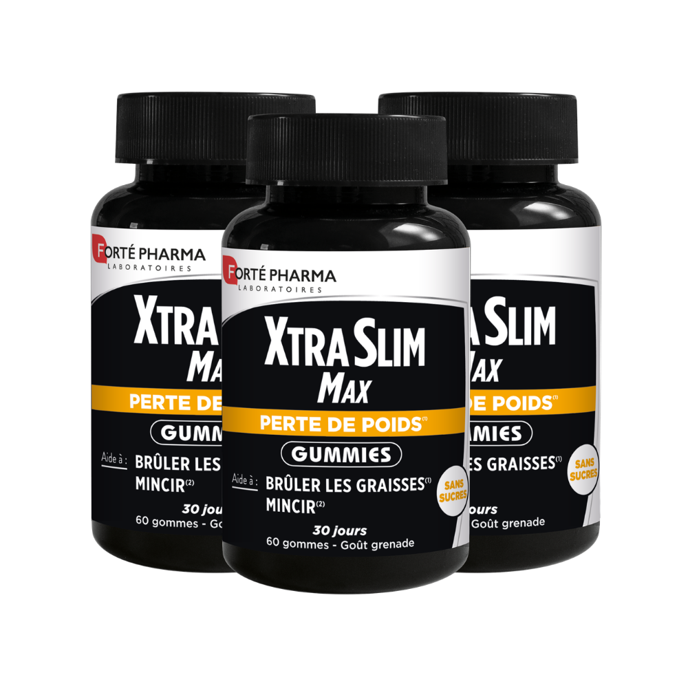 Lot de 3 XtraSlim Max Perte de poids Gummies - Forté Pharma