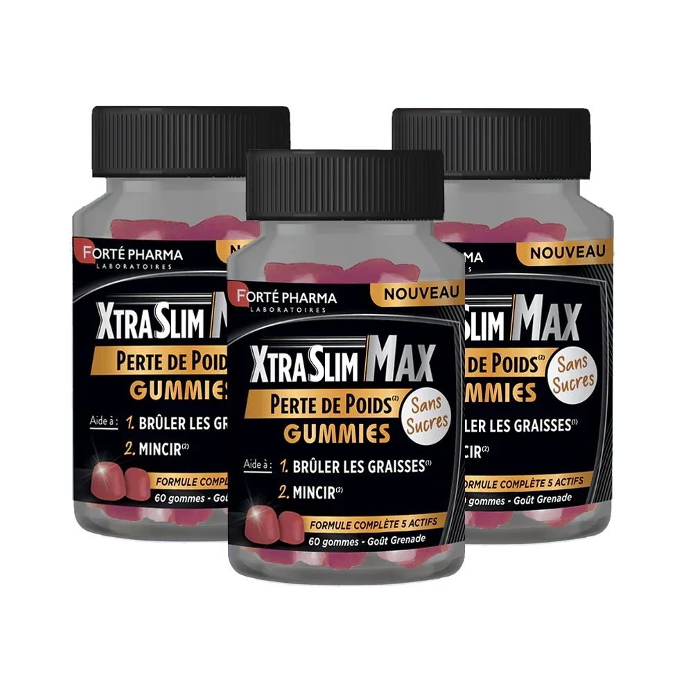 Lot de 3 XtraSlim Max Perte de poids Gummies - Forté Pharma - Lot de 3 XtraSlim Max Perte de poids Gummies - Default Title