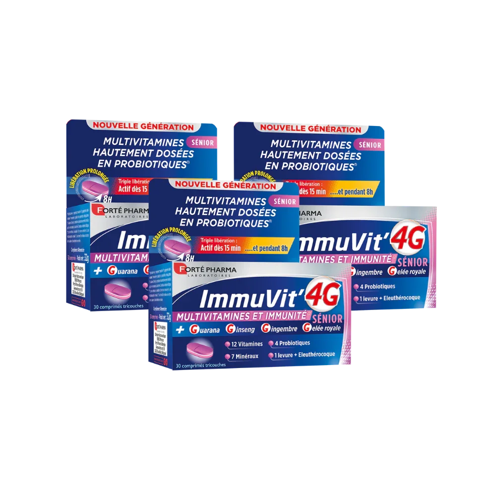 Lot de 3 ImmuVit'4G Sénior - Forté Pharma - Lot de 3 ImmuVit'4G Sénior - Default Title