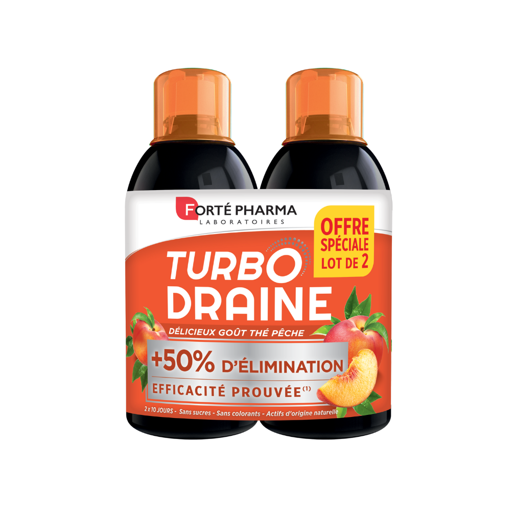 Lot de 3 Turbodraine thé pêche