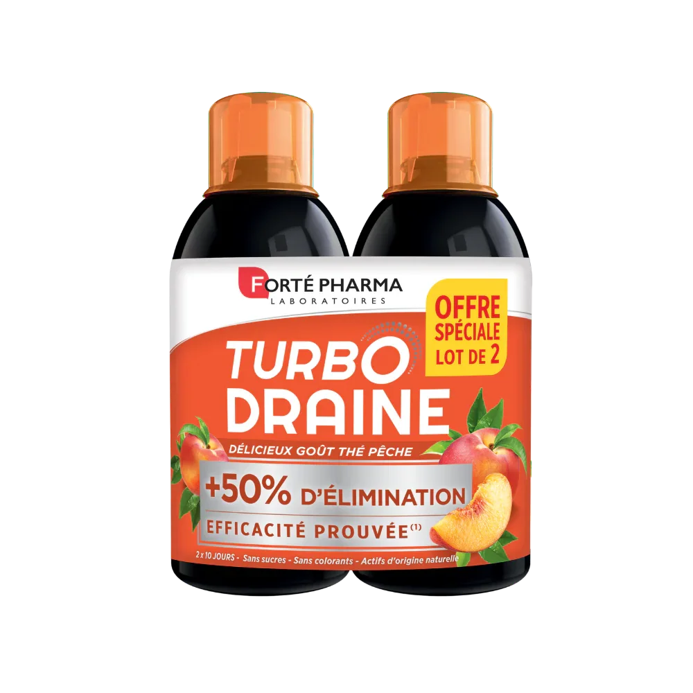 Lot de 3 Turbodraine thé pêche