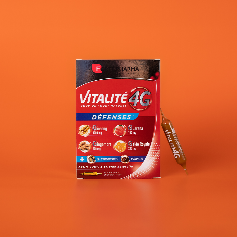Forté Pharma Vitalité 4G Vitalite Defenses X 20 Phials 4g - Easypara