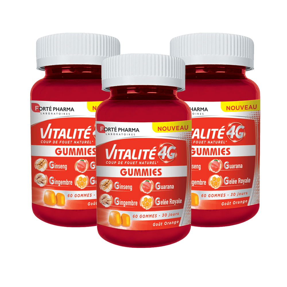 Lot de 3 Vitalité 4G Gummies - Forté Pharma