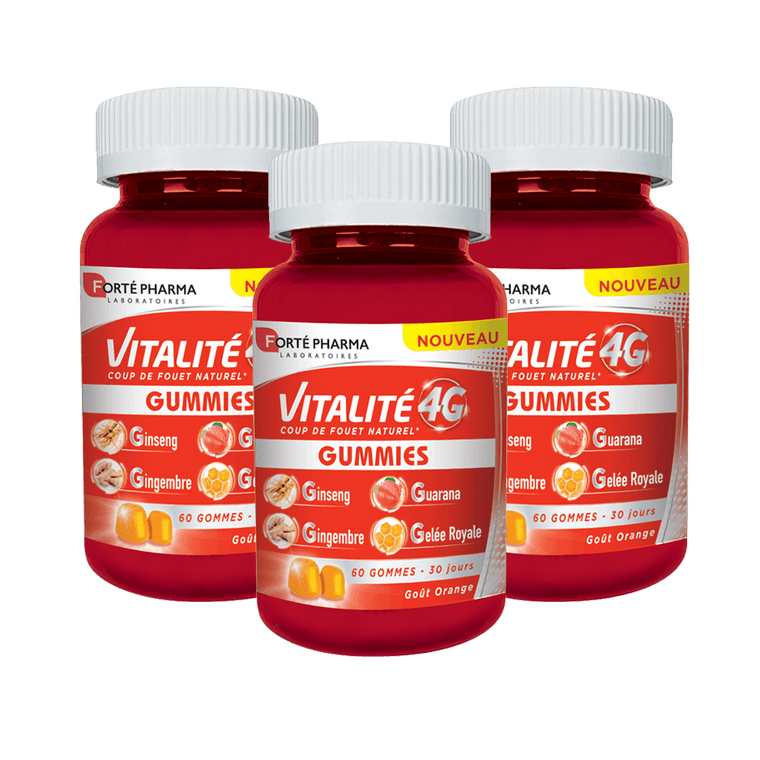 Lot de 3 Vitalité 4G Gummies - Forté Pharma