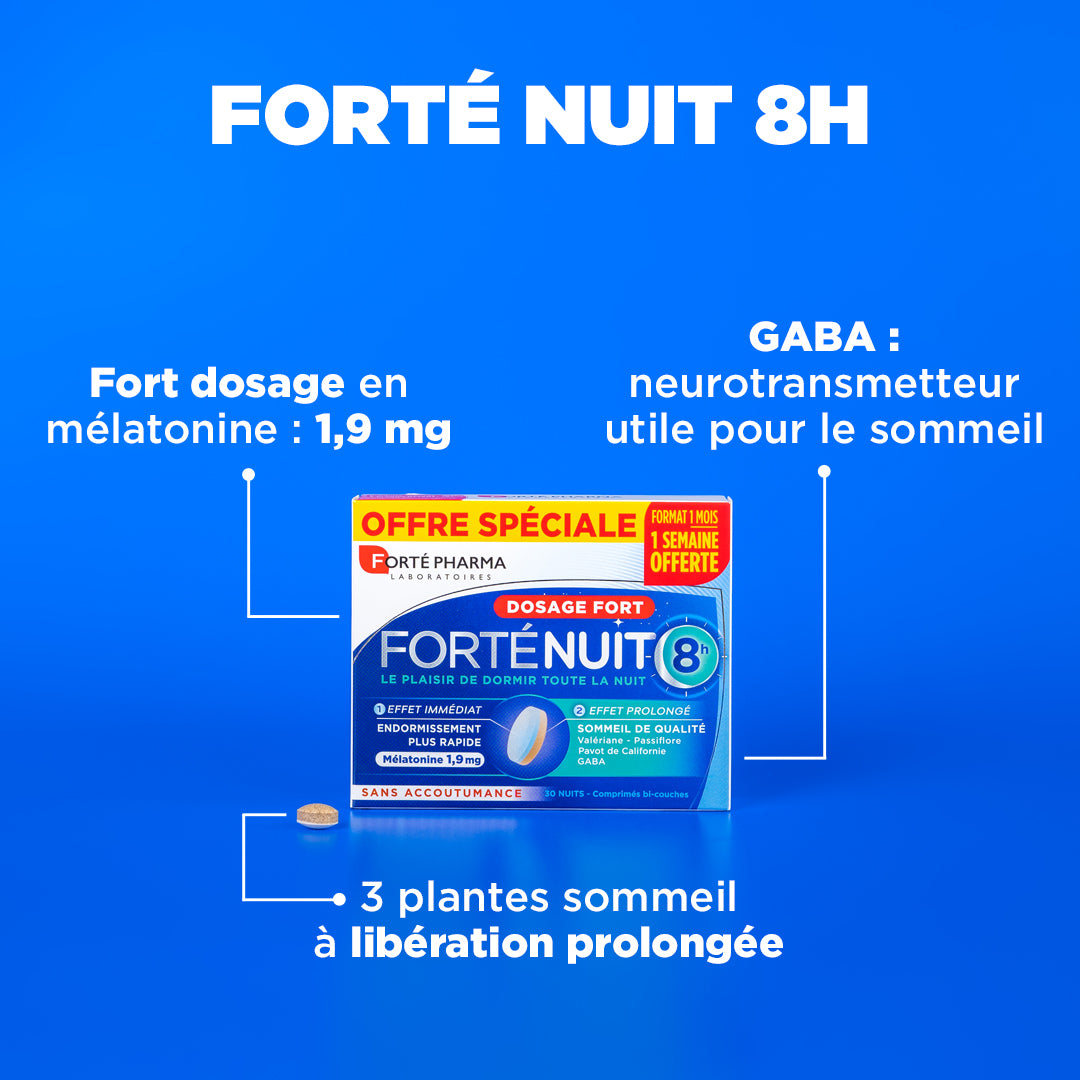 Actions sommeil mélatonine Forté Nuit 8h