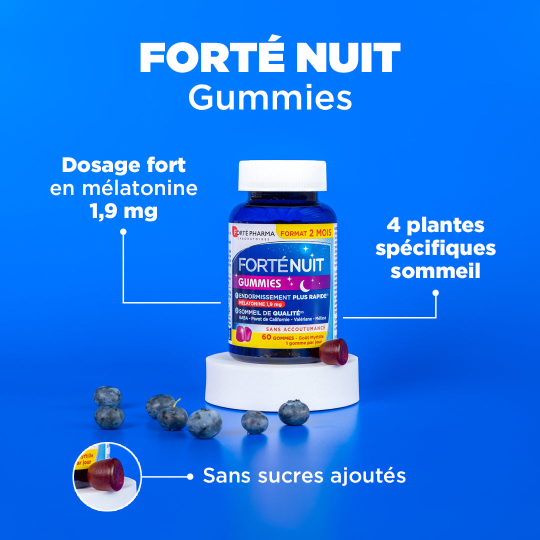 Forté nuit Gummies attributs mieux dormir