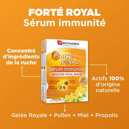 Forté Royal Sérum Immunité : Booster d’immunité, Actifs 100 % d’origine naturelle, dès les premiers signes d’un coup de froid