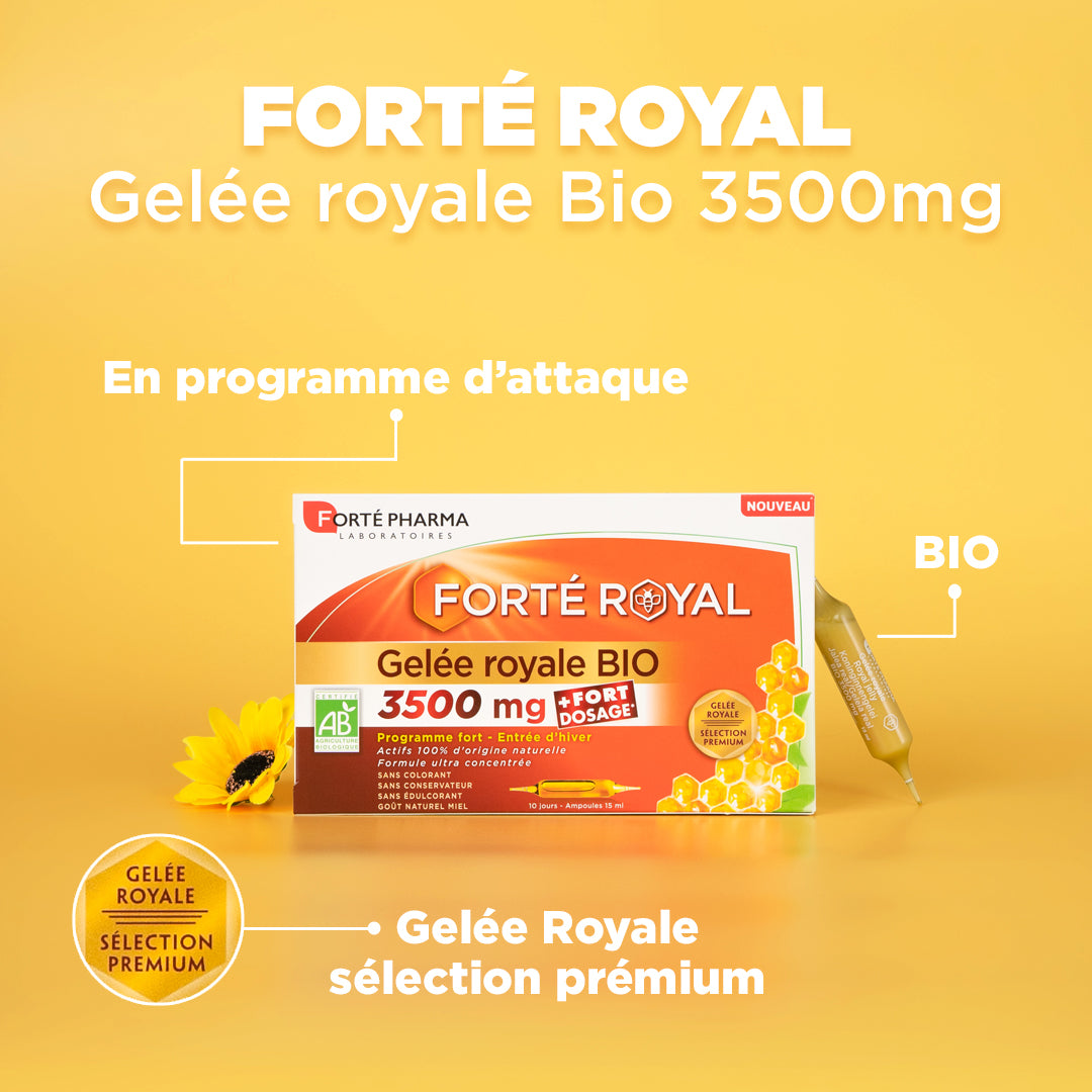 ampoules forté royal gelée royale bio très dosée 