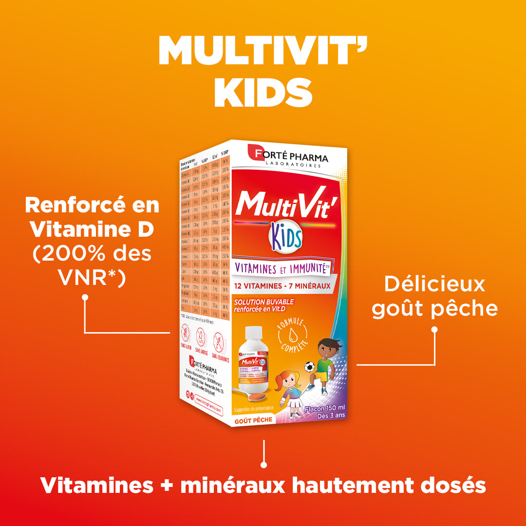 MultiVit'Kids Solution buvable - Forté Pharma