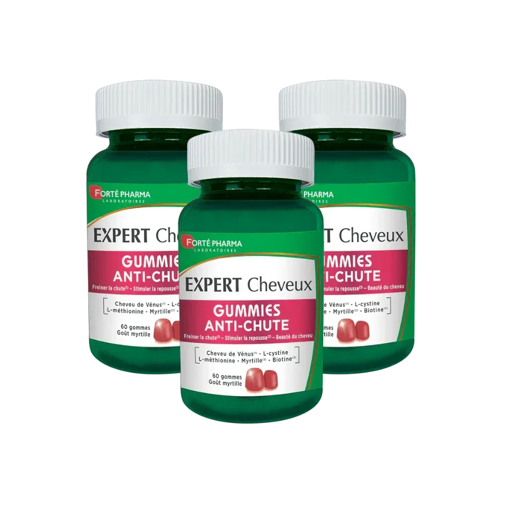 Lot de 3 Expert Cheveux Gummies Anti-Chute - Forté Pharma - Lot de 3 Expert Cheveux Gummies Anti-Chute - Default Title
