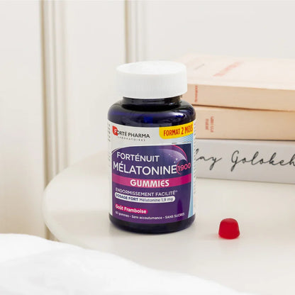 FortéNuit Mélatonine 1900 Gummies sommeil dosage fort Forté Pharma GM