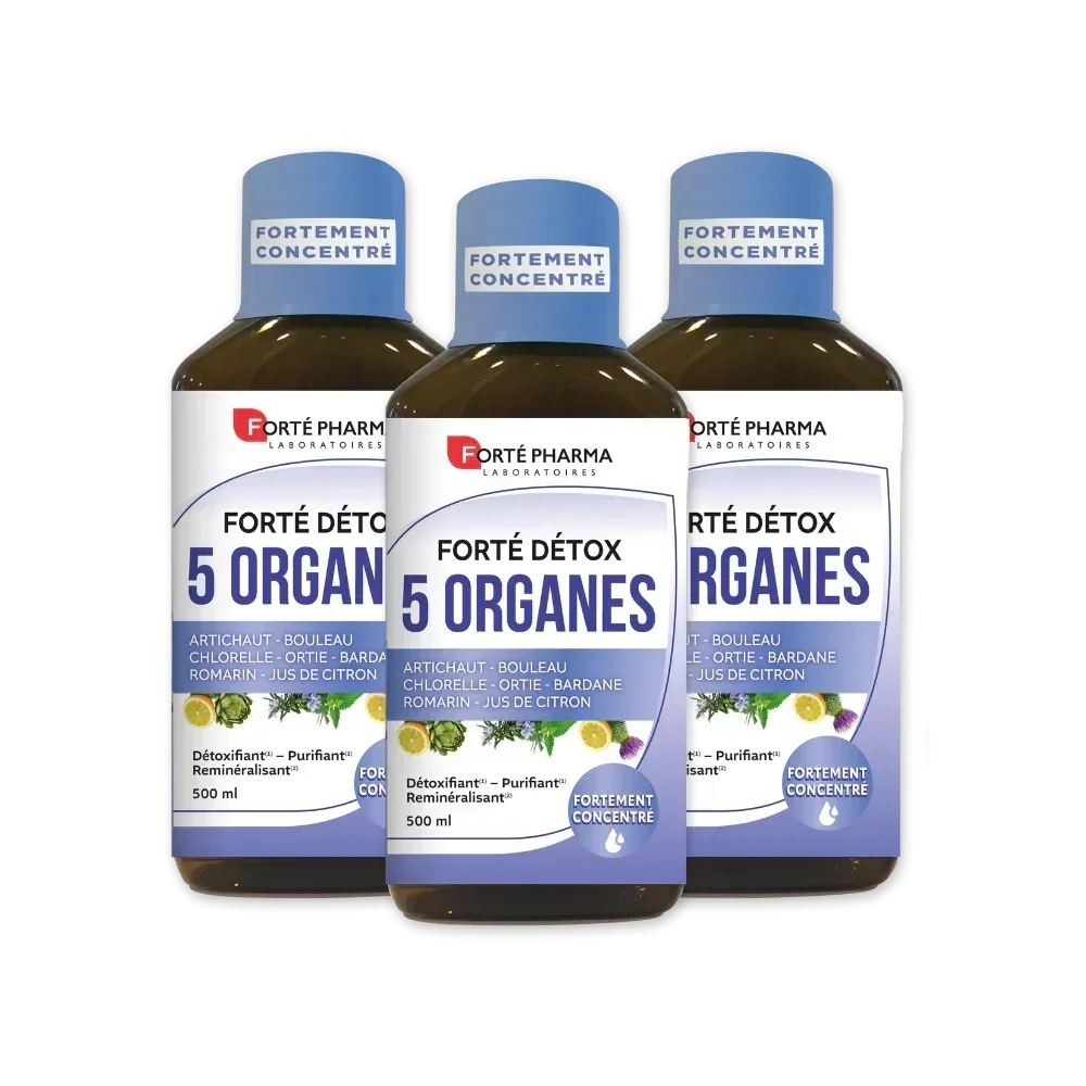 Lot de 3 Forté Détox 5 Organes - Forté Pharma - Lot de 3 Forté Détox 5 Organes - Default Title