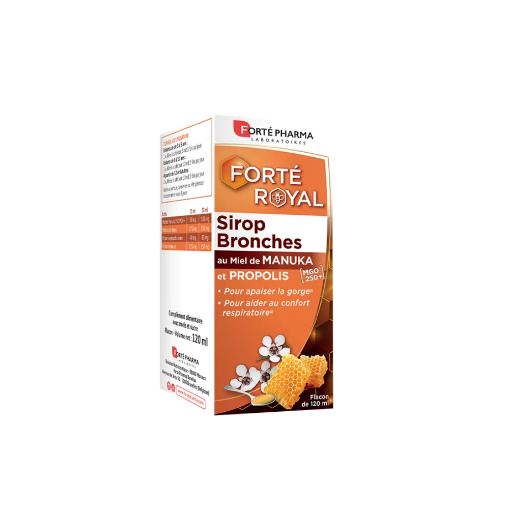 Achetez notre Sirop bronches au miel de manuka et propolis