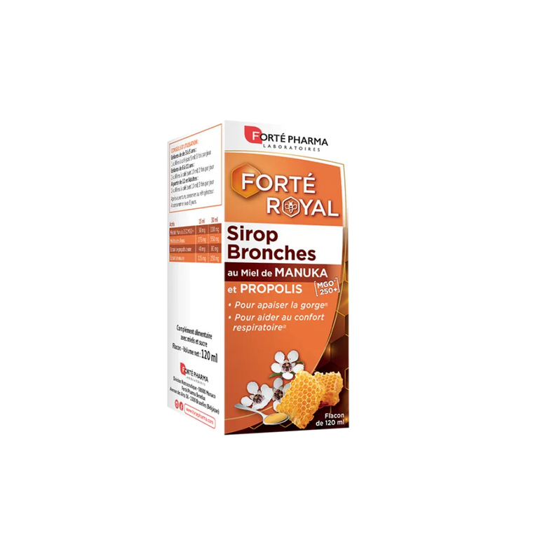 Achetez notre Sirop bronches au miel de manuka et propolis
